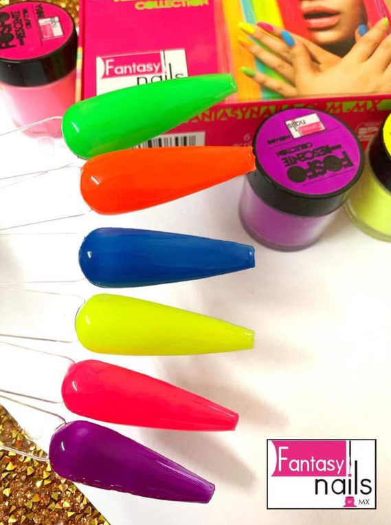 COLECCION ACRILICOS FOSFORECENTE FANTASY NAILS